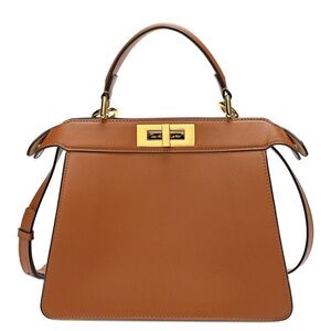 TIFFANY & FRED PARIS NWT  Top-Handle with crossbody strap in Cognac Brown